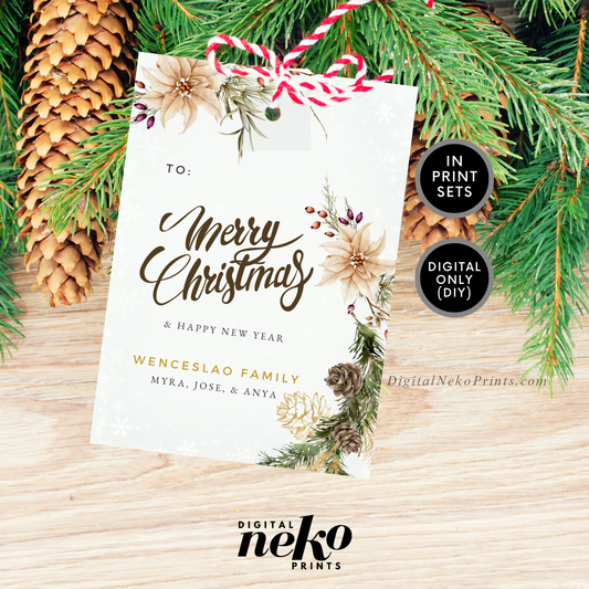 Christmas '24 Gift Tags (Floral Classic)