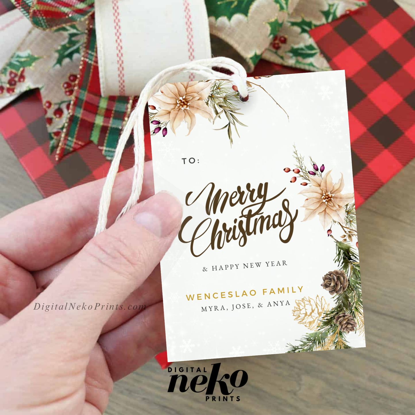 Christmas '24 Gift Tags (Floral Classic)