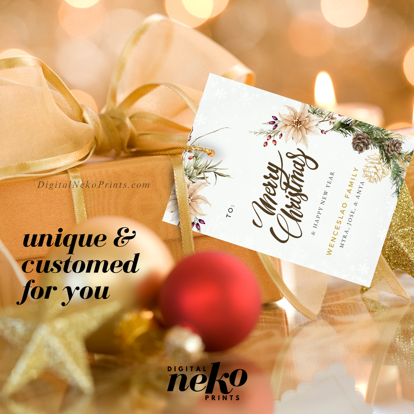 Christmas '24 Gift Tags (Floral Classic)