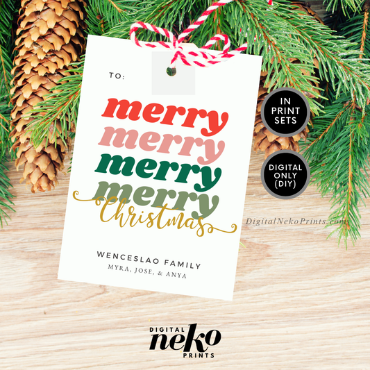 Christmas '24 Gift Tags (Retro)